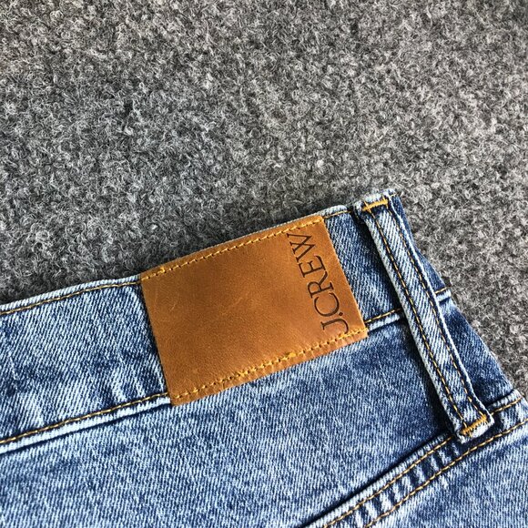 J Crew Denim Shorts Womens 36 Blue Mid Length High Rise 7" Inseam Mom Jorts - Picture 9 of 10